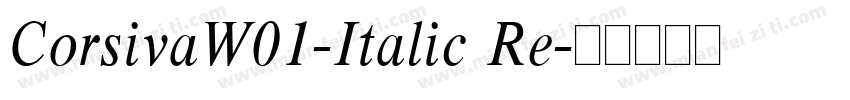 CorsivaW01-Italic Re字体转换